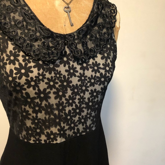 Solemio Dresses Daisy Lace Babydoll Dress With Peter Pan Collar